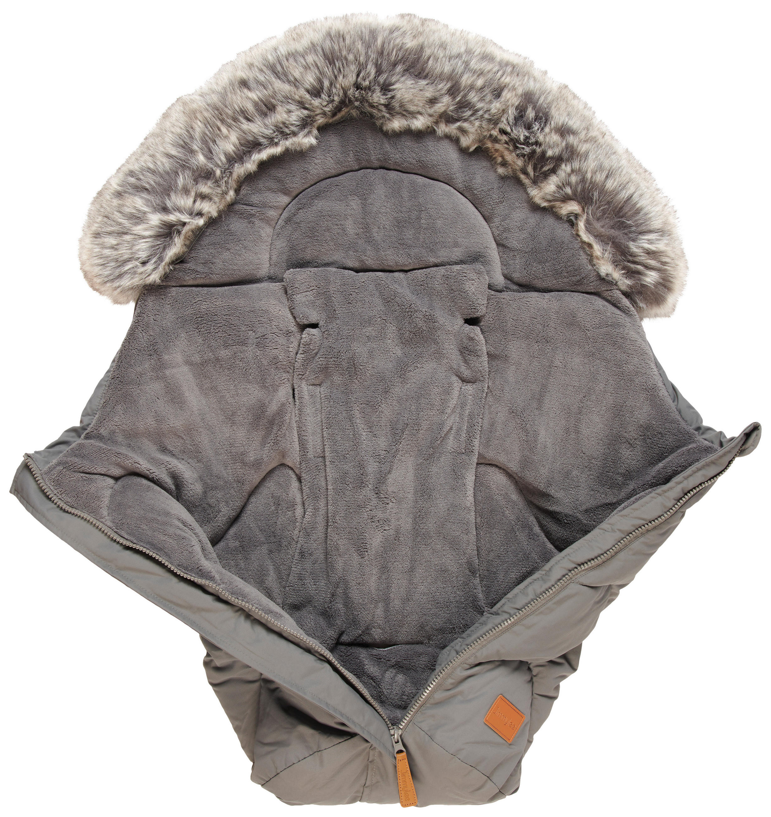 BABYSCHALEN-FUßSACK Trendy S  - Grau, Basics, Kunststoff (35/80cm) - Jimmylee