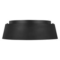 STROPNA SVETILKA Fe-Asher 36.8/11.9 cm   - črna, Basics, kovina/steklo (36.8/11.9cm) - Elstead Lighting