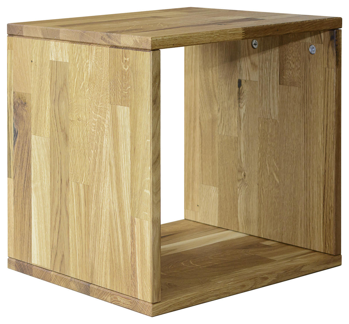 REGAL Wildeiche massiv Eichefarben  - Eichefarben, Natur, Holz (38,6/38,6/35cm) - Livetastic