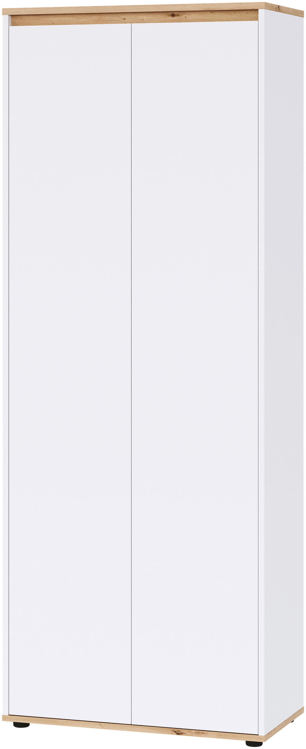 GARDEROBENSCHRANK Malea  in 73,4/193/38 cm  - Schwarz/Weiß, MODERN, Holzwerkstoff (73,4/193/38cm) - Carryhome