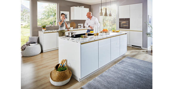 EINBAUKÜCHE   - Weiß, Design, Holzwerkstoff - Novel