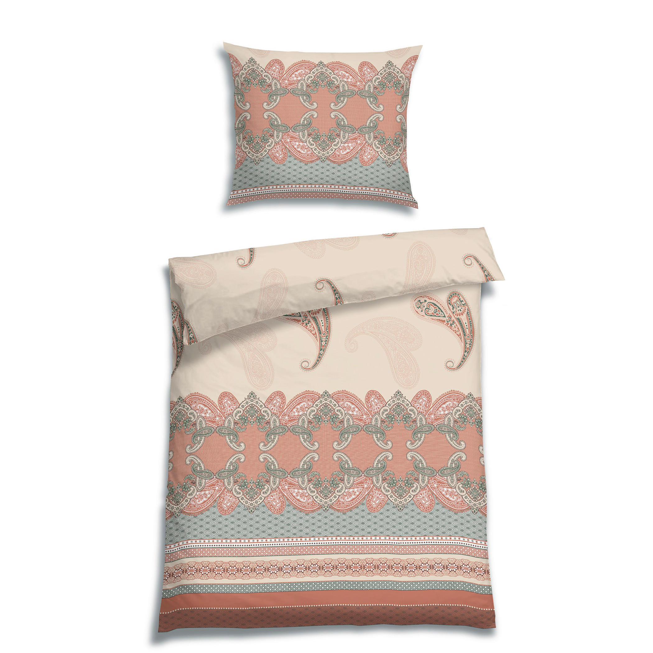 BETTWÄSCHE Renforcé 140/200 cm  - Terracotta, Design, Textil (140/200cm) - Florella