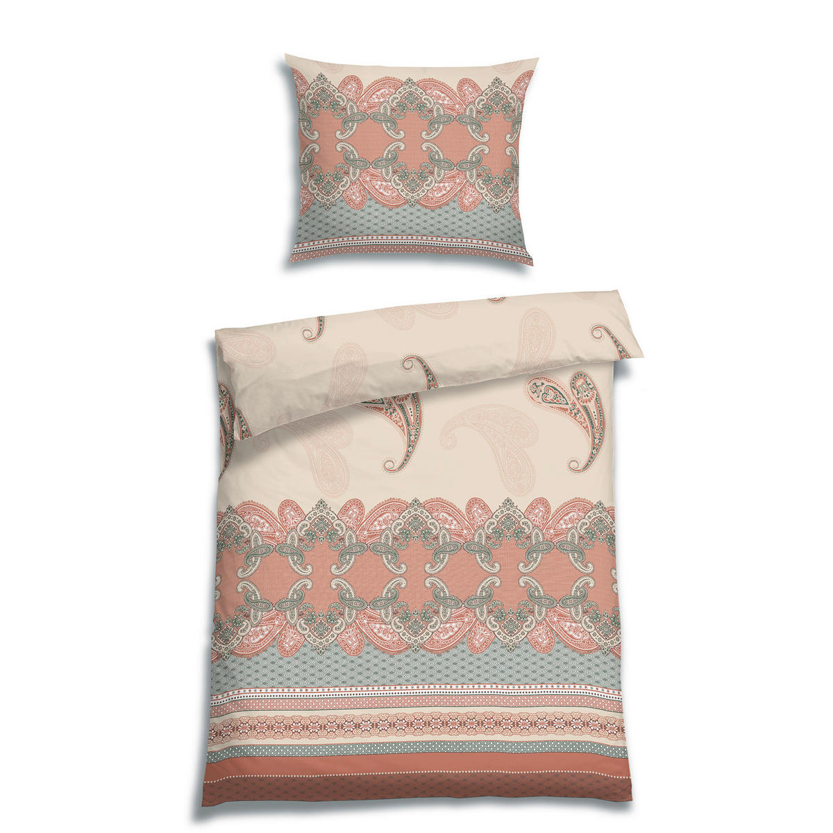 BETTWÄSCHE Renforcé 140/200 cm  - Terracotta, Design, Textil (140/200cm) - Florella