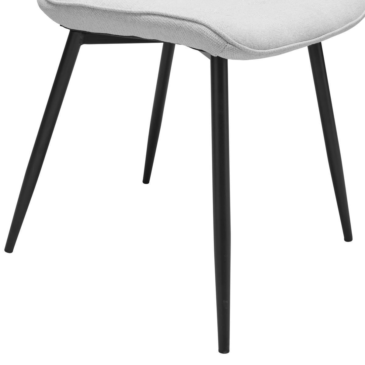 STUHL  in Eisen Webstoff Metall, Textil, Holz  - Hellgrau/Schwarz, LIFESTYLE, Holz/Textil (47/82/59cm) - Livetastic