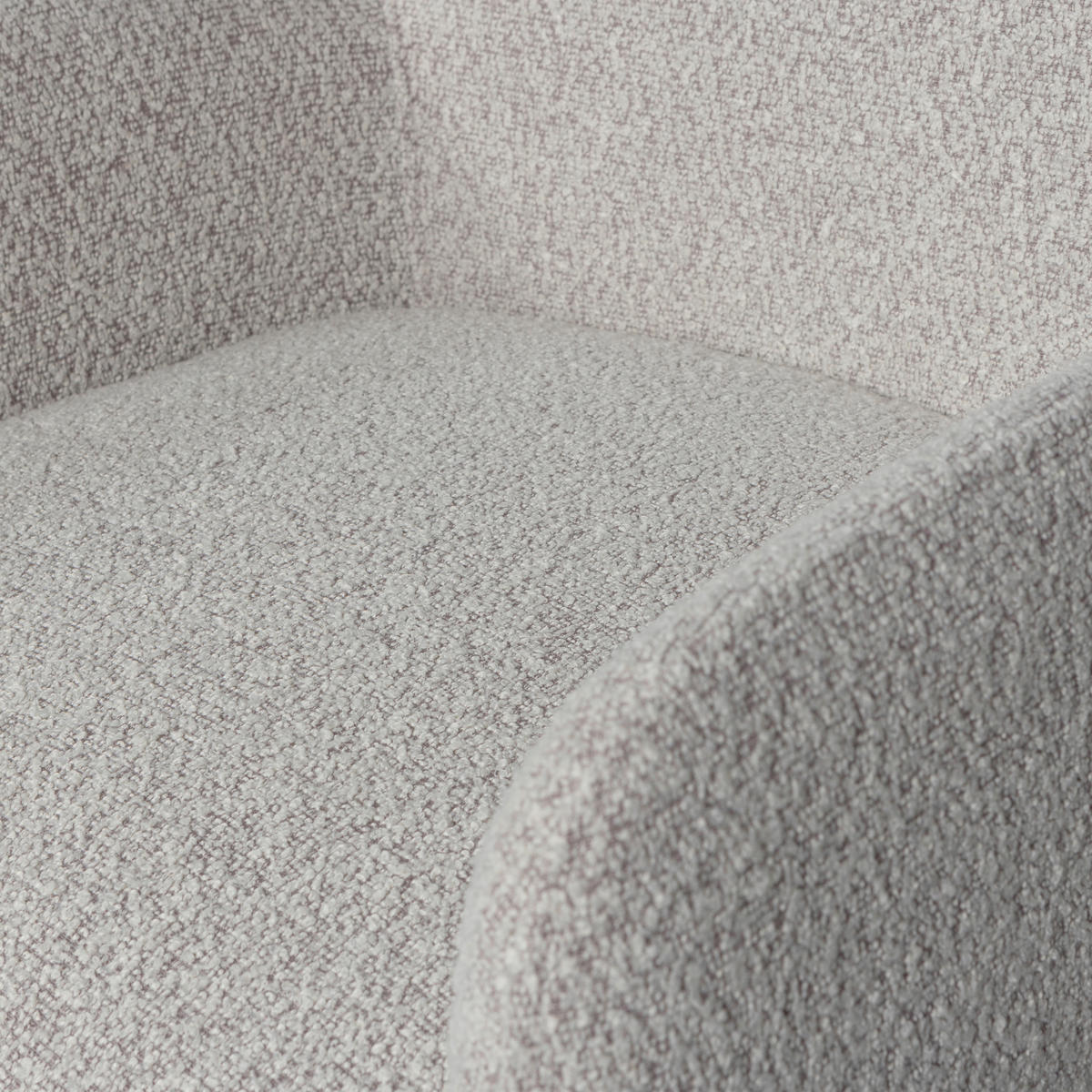 ARMLEHNSTUHL  in Bouclé  - Greige, Design, Textil (54/83/57cm) - Livetastic