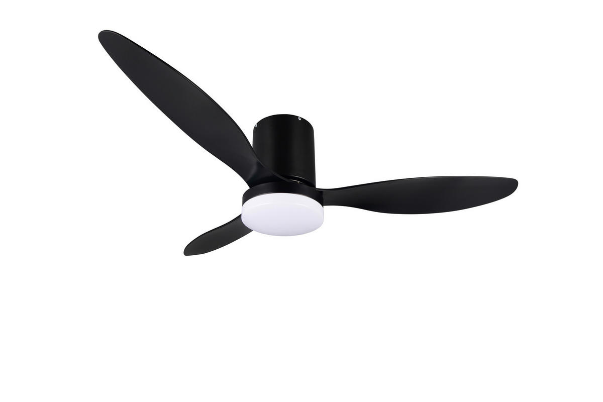 DECKENVENTILATOR  132,0/31,0 cm    - Schwarz, Konventionell, Kunststoff (132,0/31,0cm)