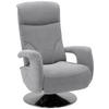 RELAXSESSEL Chenille, Mikrofaser Relaxfunktion, Kopfteilverstellung    - Chromfarben/Hellgrau, Design, Textil/Metall (71/110/83cm) - Dieter Knoll