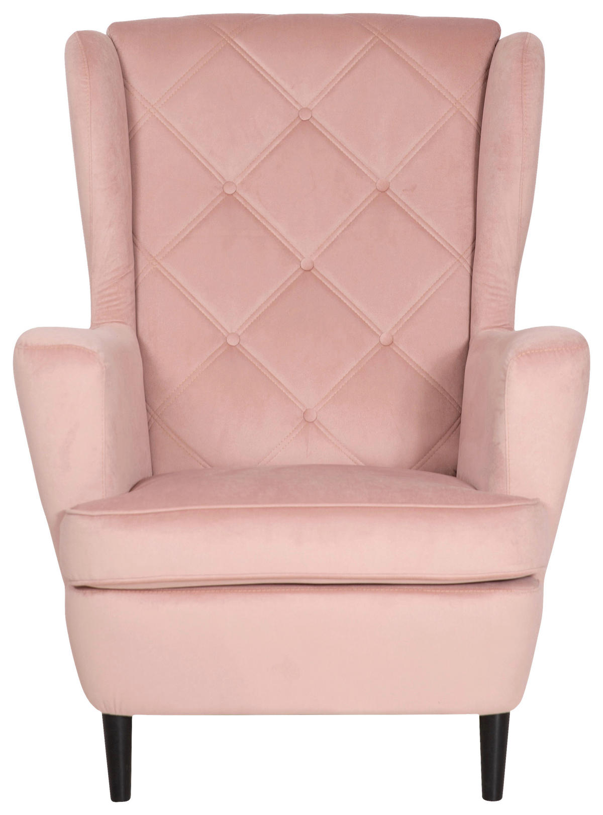 FÜLES FOTEL - rózsaszín, Basics, faalapú anyag/karton (78/102/98cm) - Carryhome