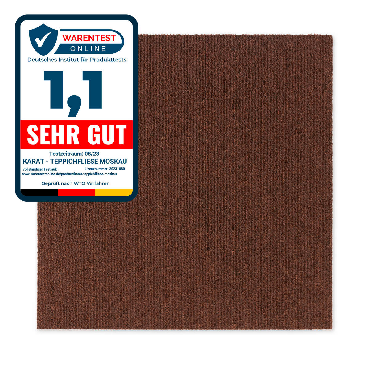 TEPPICHFLIESE - Dunkelbraun, Basics, Textil (50/50cm) - Esposa