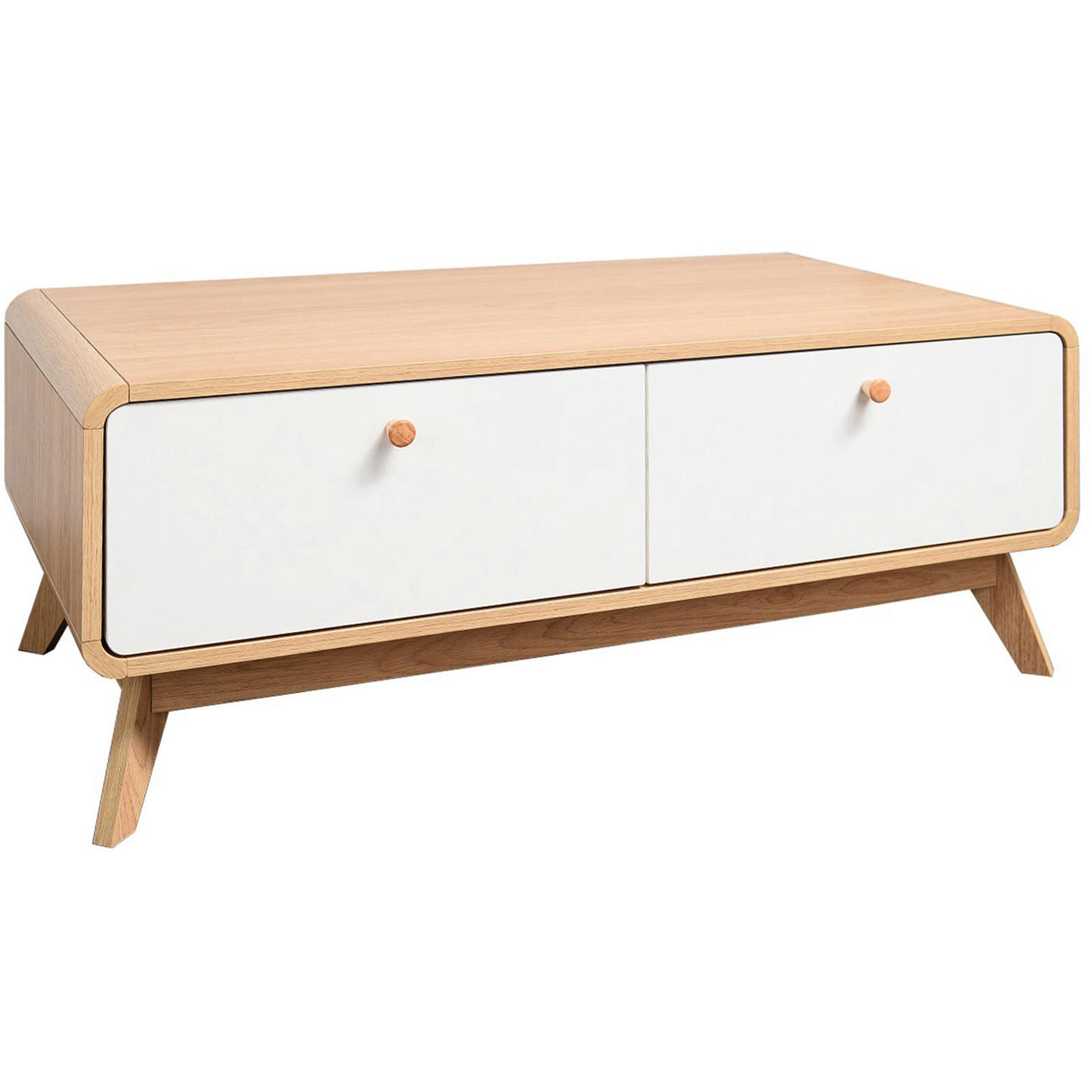 LOWBOARD Cassie  in 100/40/51 cm  - Eichefarben/Weiß, Design, Holz/Holzwerkstoff (100/40/51cm) - MID.YOU