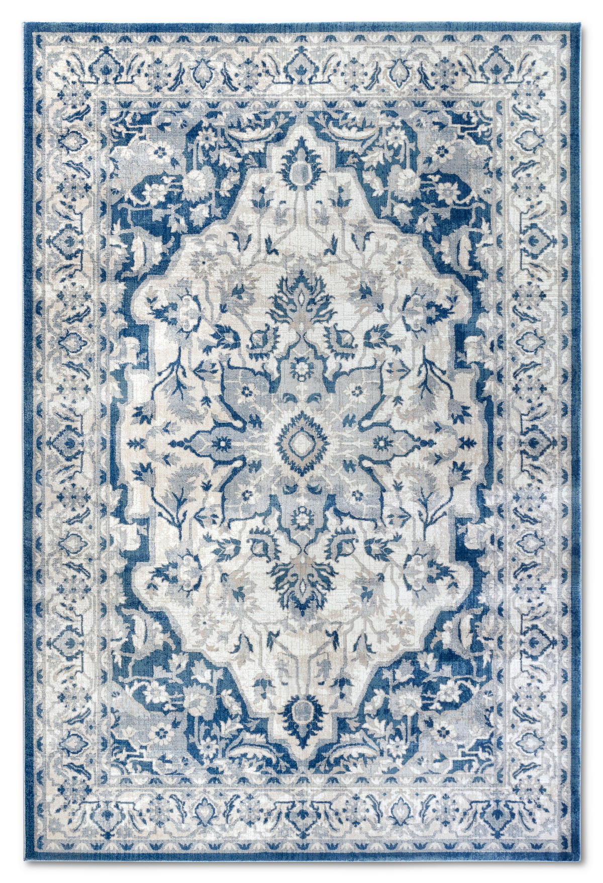 FLACHWEBETEPPICH 200/280 cm Kollektion 1869 Blau, Creme  - Blau/Creme, Design, Kunststoff/Textil (200/280cm) - Villeroy & Boch