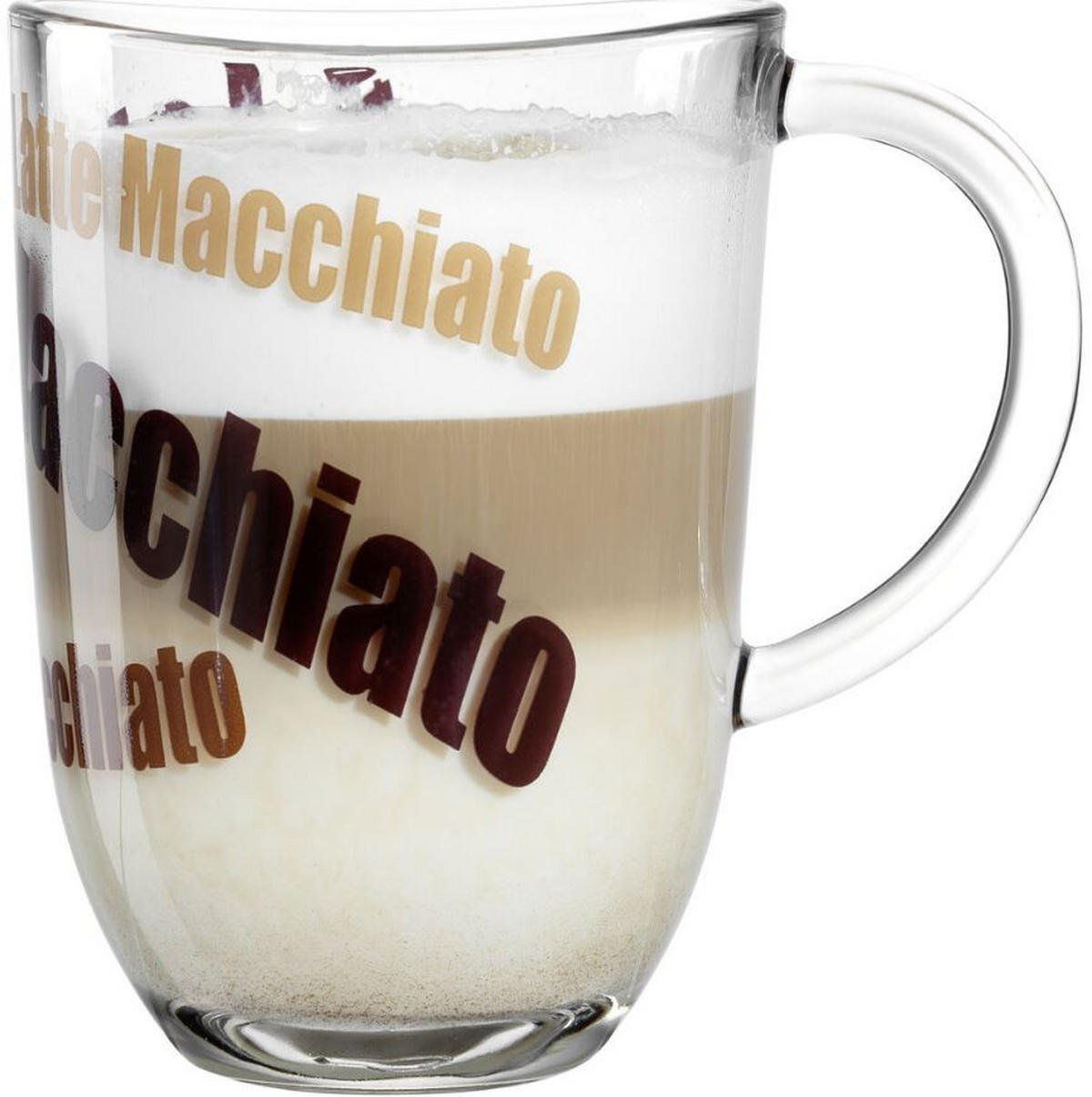 KAFFEEGLAS - Transparent/Beige, KONVENTIONELL, Glas (380ml) - Leonardo