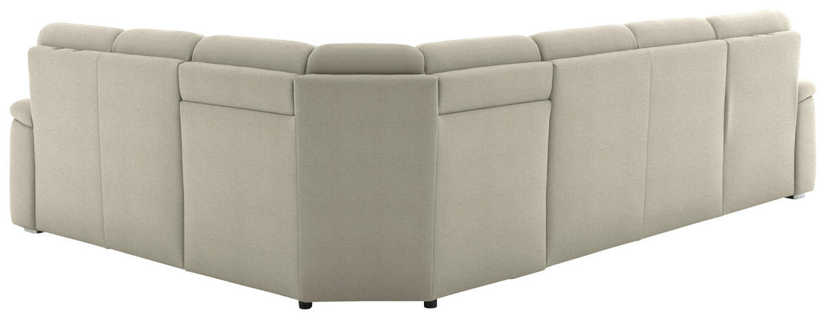 WOHNLANDSCHAFT  in Chenille Silberfarben  - Silberfarben/Alufarben, KONVENTIONELL, Holz/Textil (160/329/235cm) - Beldomo Comfort