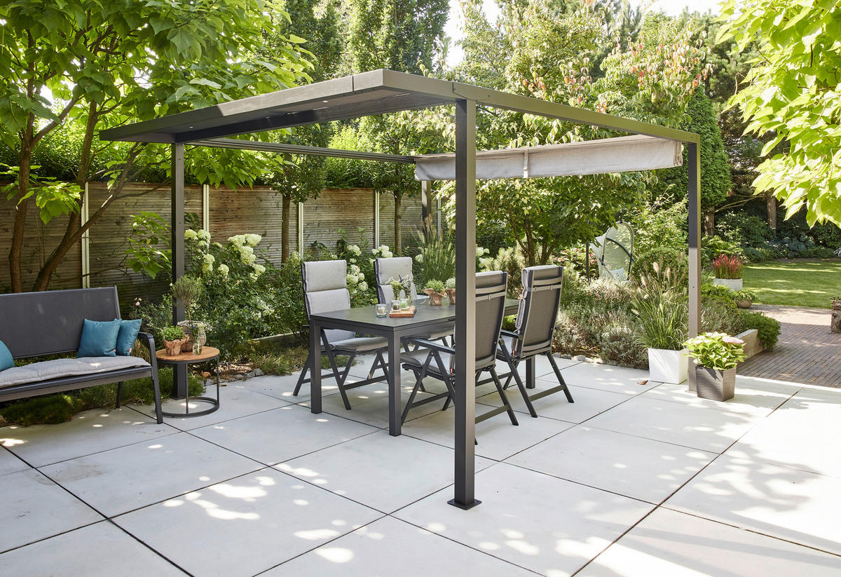 PAVILLON-DACHERWEITERUNG 300/7,6/60 cm Aluminium  - Basics, Textil/Metall (300/7,6/60cm) - Siena Garden