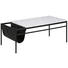 COUCHTISCH in Metall, Textil, Stein 115/58/45 cm - Schwarz/Weiß, KONVENTIONELL, Textil/Stein (115/58/45cm) - Carryhome COUCHTISCH in Metall, Textil, Stein 115/58/45 cm - Schwarz/Weiß, KONVENTIONELL, Textil/Stein (115/58/45cm) - Carryhome