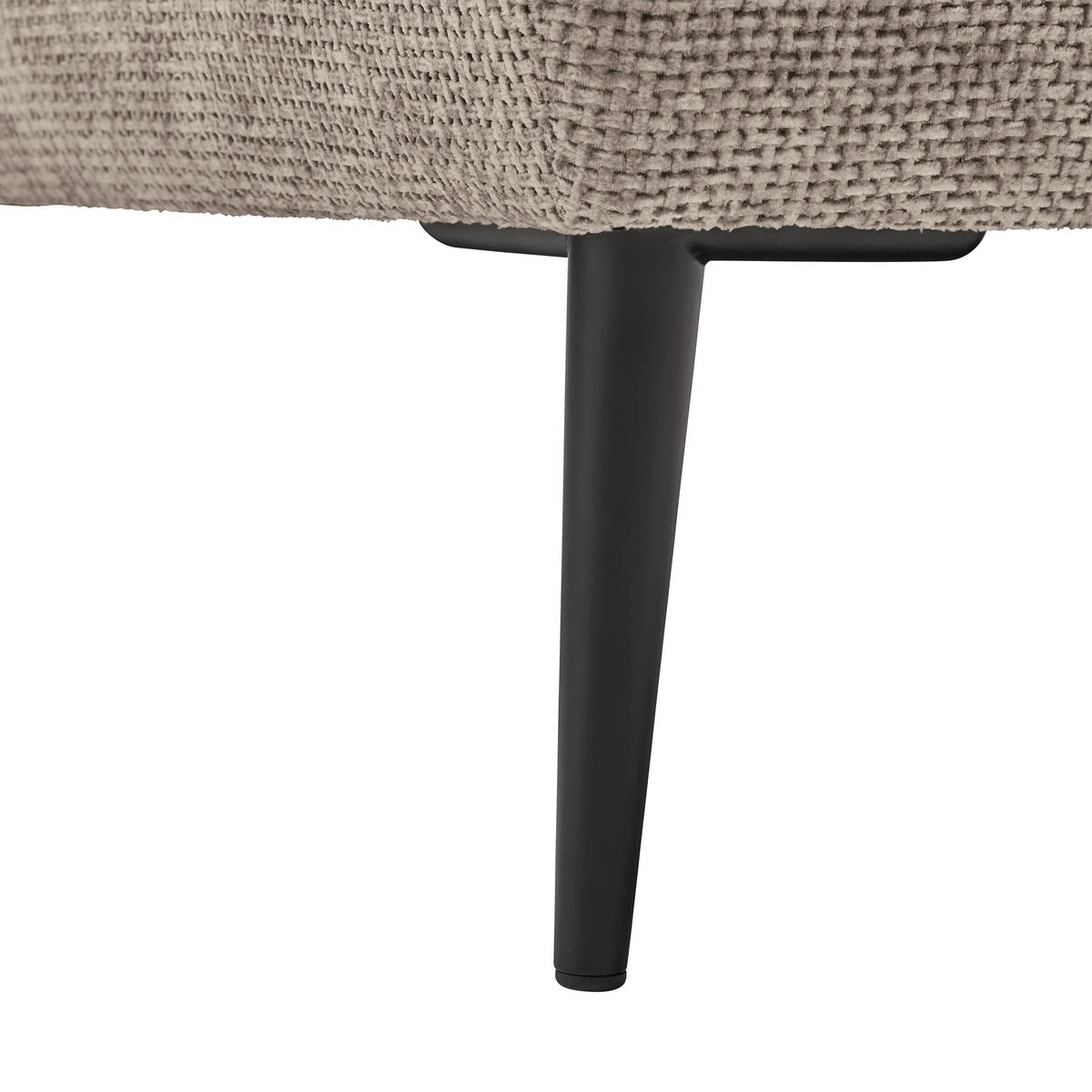 HÖRNSOFFA i vävt tyg beige  - beige/svart, Modern, metall/textil (255/164cm) - MID.YOU