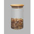 VORRATSDOSE 0,8 L - Klar/Naturfarben, Basics, Glas/Holz (10/18cm) - HOMEWARE