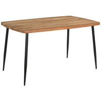 ESSTISCH Akazie Hartholz rechteckig Schwarz, Akaziefarben  - Schwarz/Akaziefarben, LIFESTYLE, Holz/Metall (140/90/76cm) - Boxxx