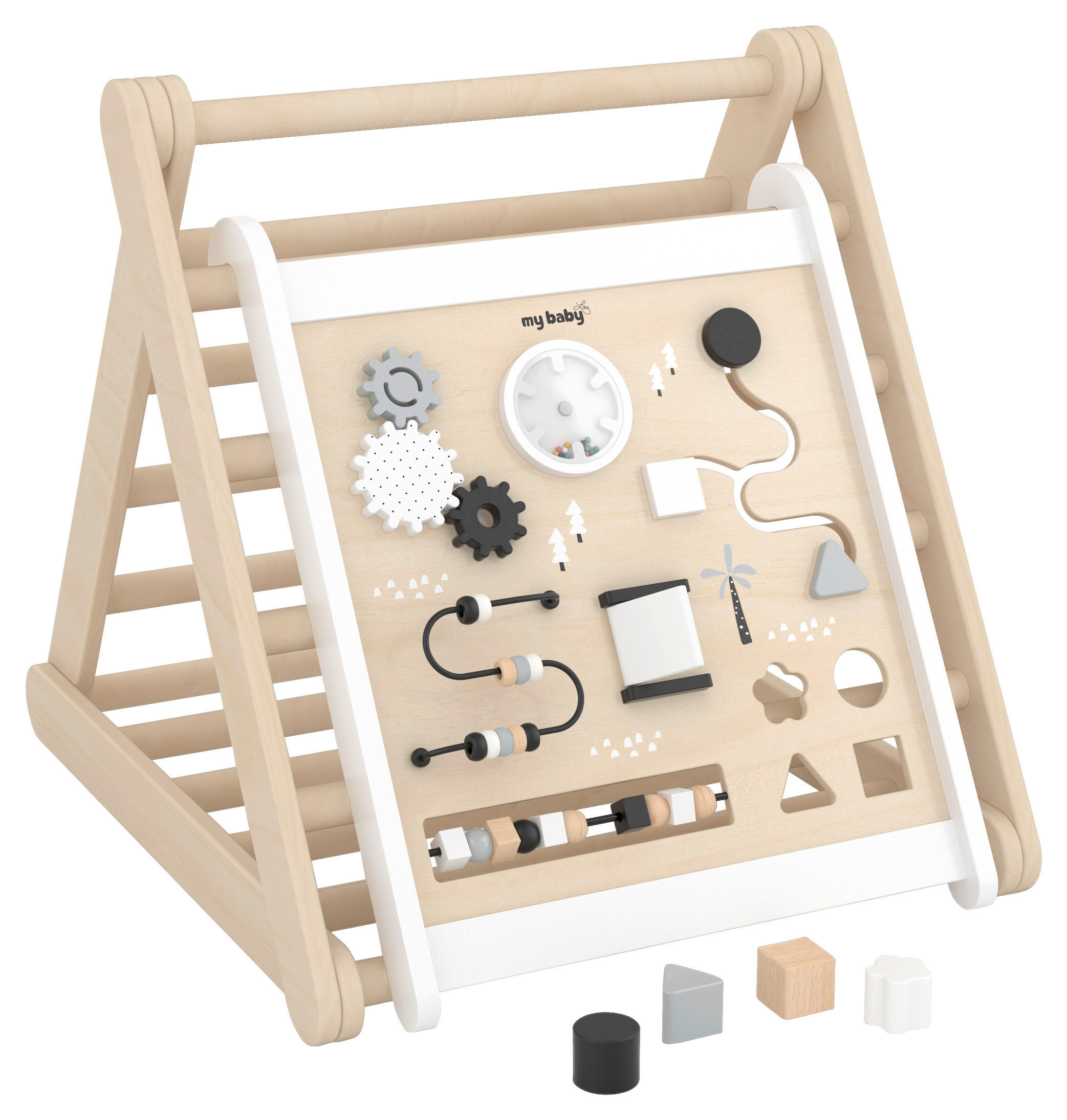 MOTORIKSPIEL - Schwarz/Naturfarben, Trend, Holz/Kunststoff (52,2/62,2/54,7cm) - My Baby Lou