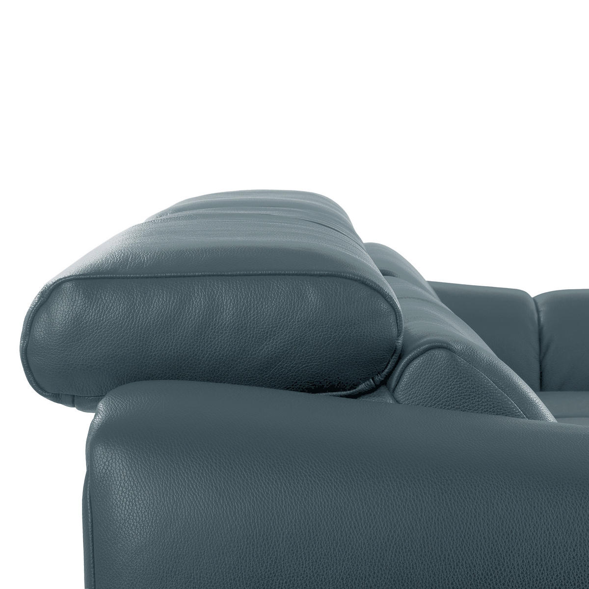 ECKSOFA  Echtleder Dunkelblau  - Schwarz/Dunkelblau, Design, Leder/Kunststoff (274/177cm) - Livetastic