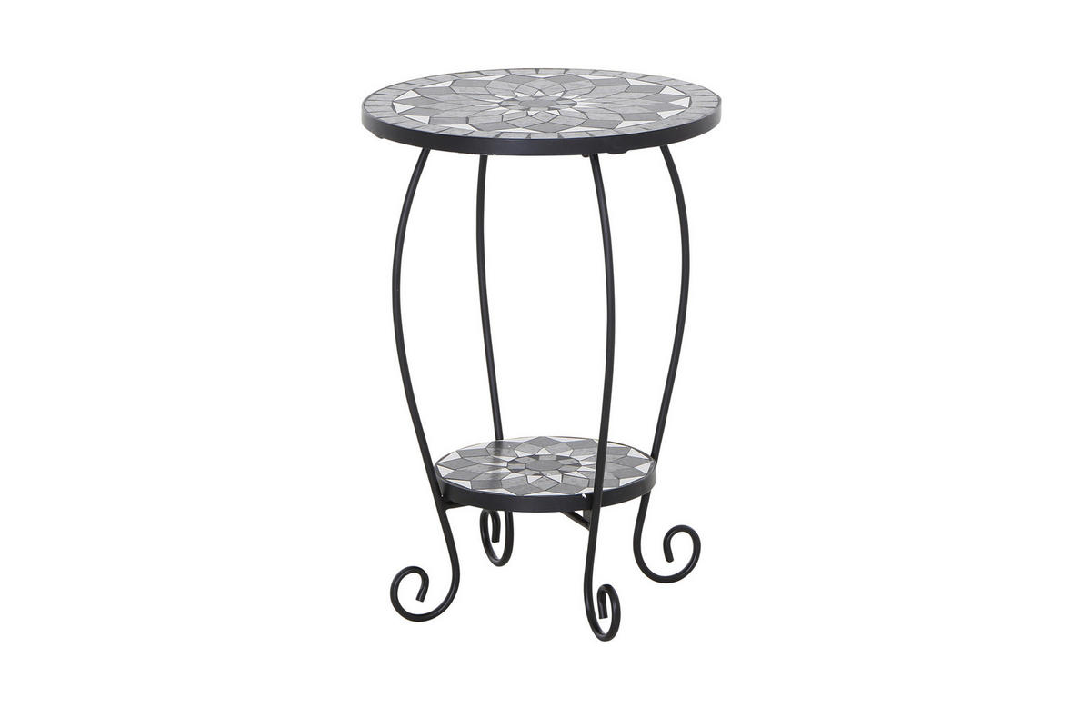 BLUMENSTÄNDER Metall, Keramik  - Schwarz, KONVENTIONELL, Keramik/Metall (41/41/59cm) - Siena Garden