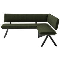 ECKBANK 190/150 cm  in Schwarz, Khaki  - Khaki/Schwarz, MODERN, Textil/Metall (190/150cm) - Cantus