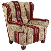 OHRENSESSEL Lesesessel Chenille Rot  - Dunkelbraun/Rot, KONVENTIONELL, Holz/Textil (93/103/87cm) - Max Winzer
