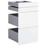 SCHUBLADENSET 45,3/83/46,8 cm 4-teilig Weiß  - Weiß, KONVENTIONELL, Holzwerkstoff (45,3/83/46,8cm) - Hom`in