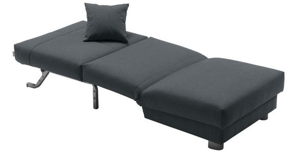 SCHLAFSESSEL Flachgewebe Blau - Blau/Schwarz, Design, Textil/Metall (85/85/100cm) - Carryhome