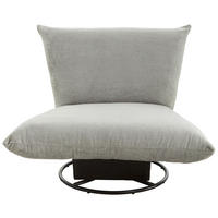 RELAXSESSEL in Textil Grau  - Schwarz/Grau, Design, Textil/Metall (100/78/96cm) - Livetastic