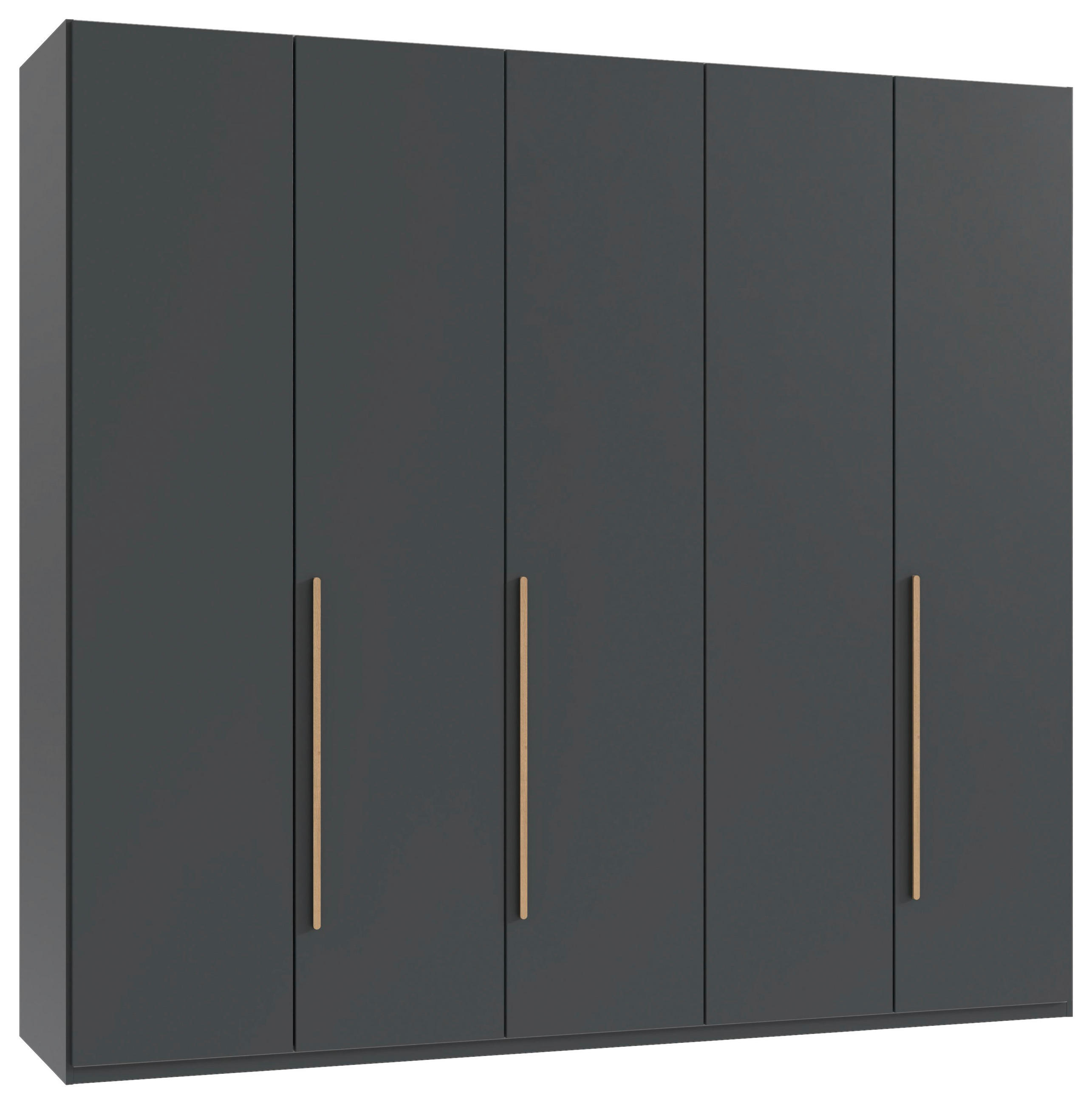 DREHTÜRENSCHRANK 5-türig Graphitfarben, Eiche Artisan  - Graphitfarben/Eiche Artisan, MODERN, Holzwerkstoff/Kunststoff (225/208/58cm) - Chameo