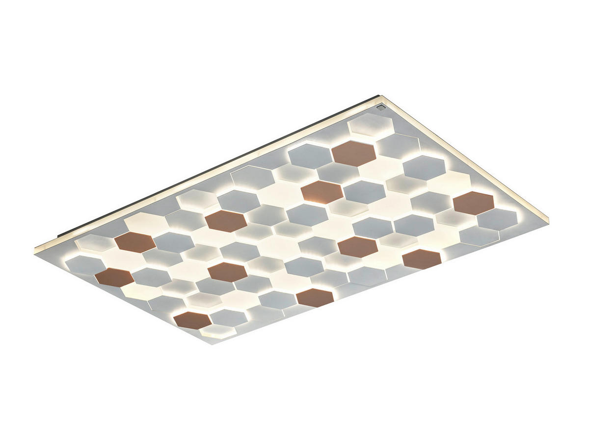 LED-DECKENLEUCHTE - Weiß, Design, Metall (70/115/7,5cm) - Cinque