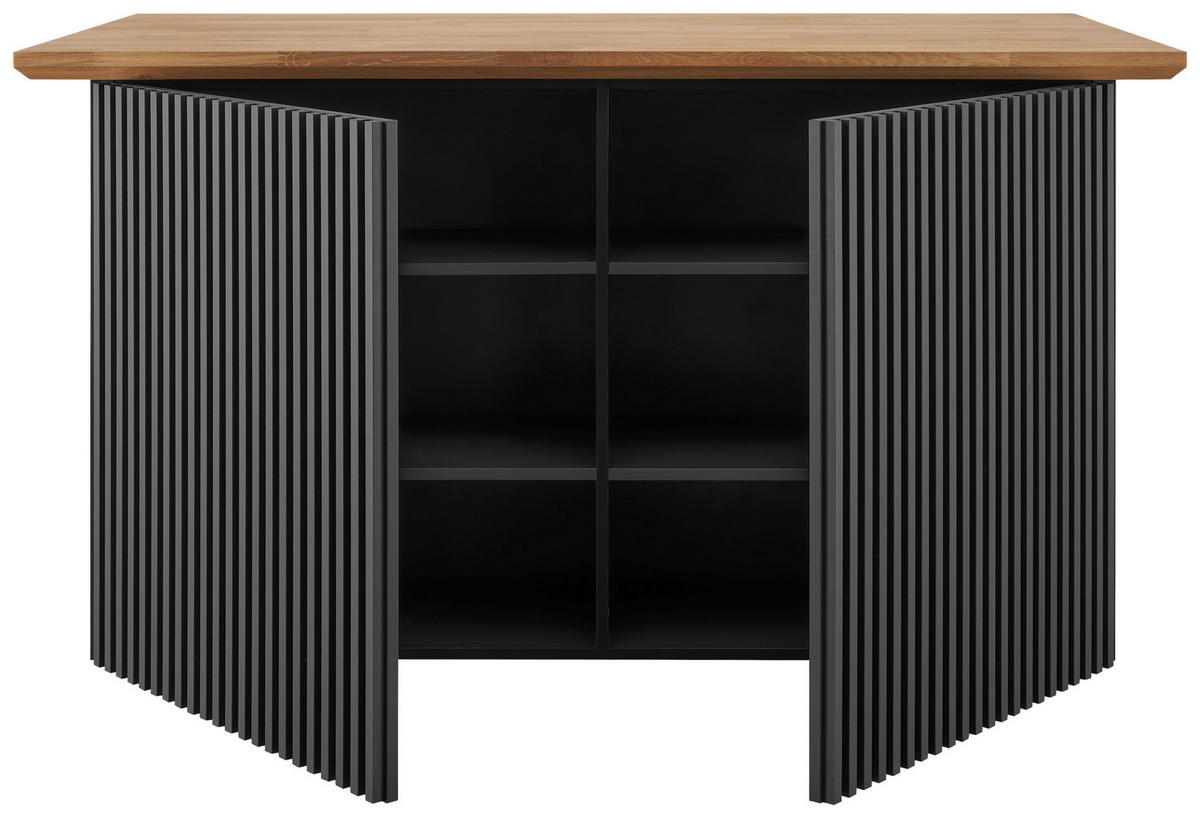 KÜCHENINSEL 160/88/90 cm  in Anthrazit  - Eichefarben/Anthrazit, Basics, Holz/Holzwerkstoff (160/88/90cm) - Carryhome
