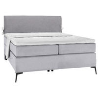 POSTELJA BOXSPRING 120 cm   x 200 cm  , tekstil siva, svetlo siva  - črna/siva, Design, kovina/tekstil (120/200cm) - Hom`in