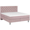 BOXSPRINGBETT 180/200 cm  in Rosa  - Silberfarben/Rosa, KONVENTIONELL, Textil/Metall (180/200cm) - Welnova