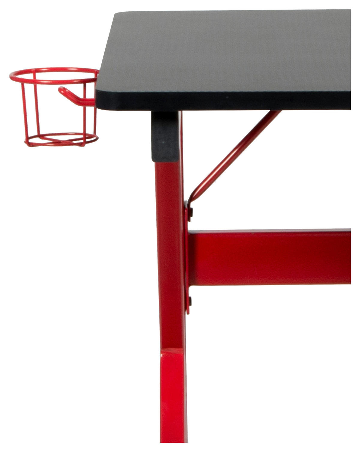 GAMINGTISCH Rot, Schwarz  - Rot/Schwarz, MODERN, Holzwerkstoff/Metall (120/60/75cm) - Boxxx