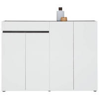 OMARA ZA ČEVLJE antracit, bela - črna/bela, Design, umetna masa/leseni material (160,3/118,4/34cm) - Voleo