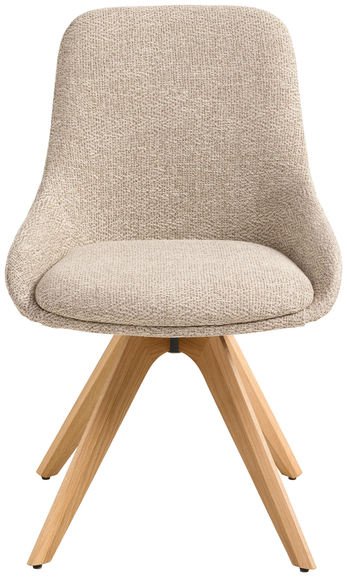 STUHL in Holz, Textil Eichefarben, Sandfarben  - Sandfarben/Eichefarben, Natur, Holz/Textil (57/90/60cm) - Anrei