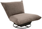 RELAXSESSEL Bouclé    - Dunkelbraun/Schwarz, Design, Textil/Metall (100/78/96cm) - Livetastic