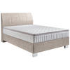 BOXSPRINGBETT 140/200 cm  in Beige  - Chromfarben/Beige, KONVENTIONELL, Kunststoff/Textil (140/200cm) - Hom`in
