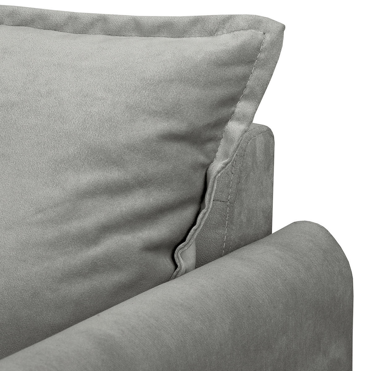 SESSEL in Samt Dunkelgrau  - Dunkelgrau/Schwarz, Design, Holz/Textil (74/86/100cm) - P & B