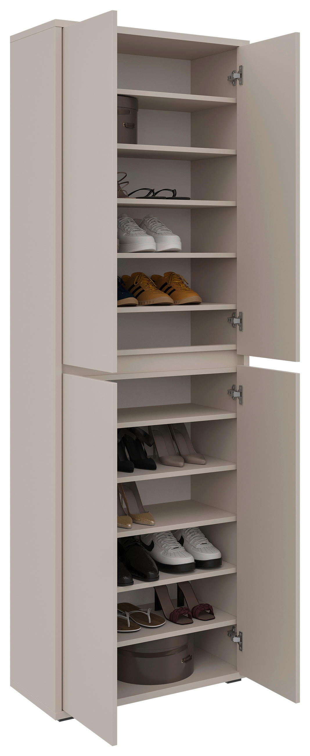 CIPŐSSZEKRÉNY 70/210/34 cm  - kasmírszínű/antracit, Konventionell, műanyag/faalapú anyag (70/210/34cm) - Xora