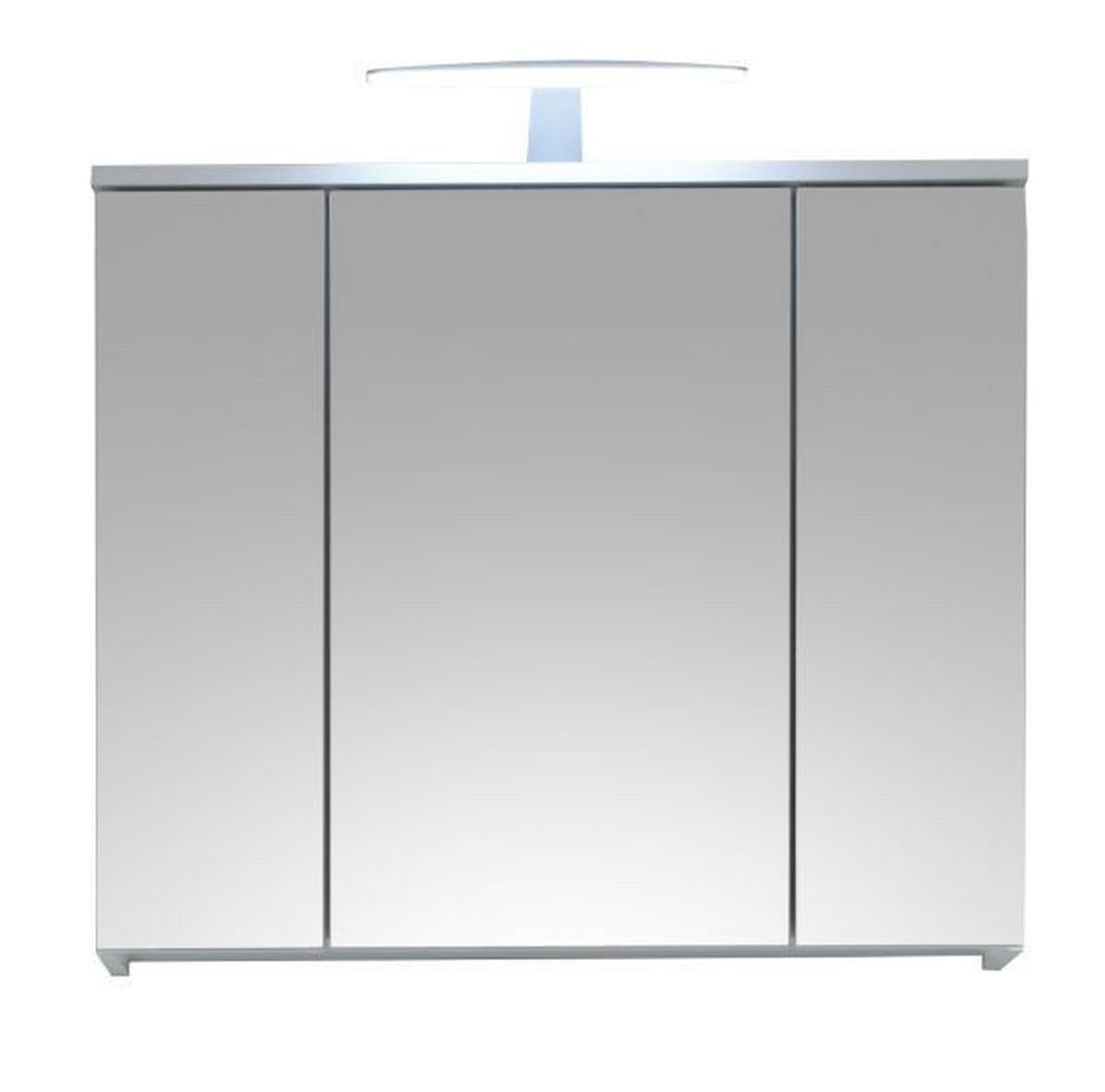 ELEMENT S OGLEDALOM  bijela  - bijela, Design, drvni materijal (80/67/20cm) - Xora