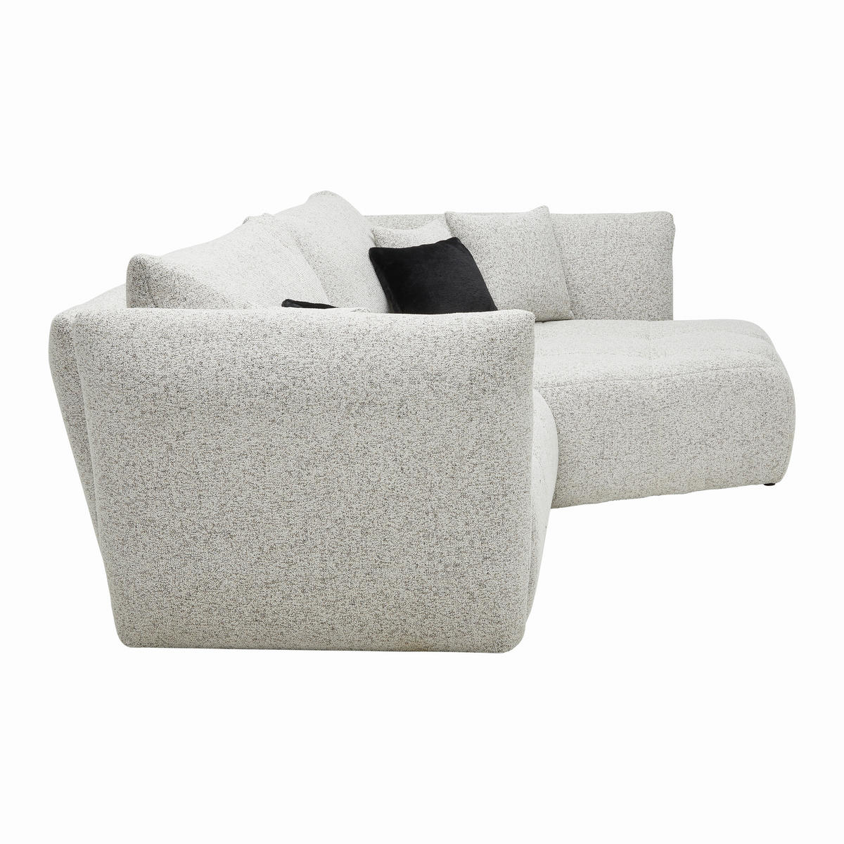 ECKSOFA Struktur Beige  - Beige/Schwarz, Modern, Textil (300/193cm) - Livetastic