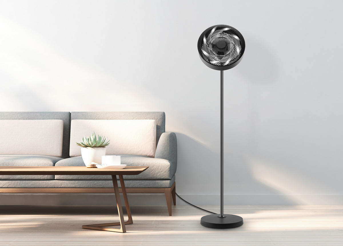 STANDVENTILATOR - Anthrazit, Basics, Kunststoff (35/35/162cm) - Trisa Electronics