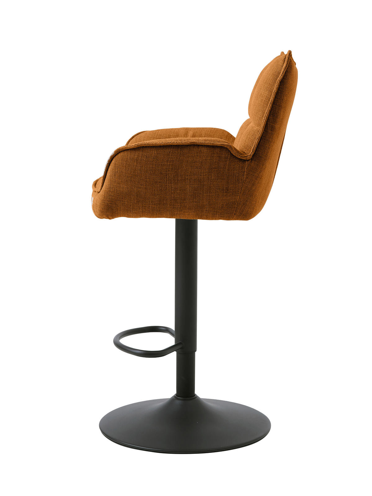 BARHOCKER-SET in Rostfarben  - Rostfarben/Schwarz, MODERN, Textil/Metall (52/98,5-113,5/53cm) - Livetastic