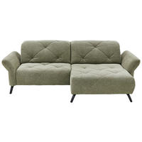 ECKSOFA Beach Grün Webstoff  - Schwarz/Grün, Design, Textil/Metall (244/173cm) - Moderano