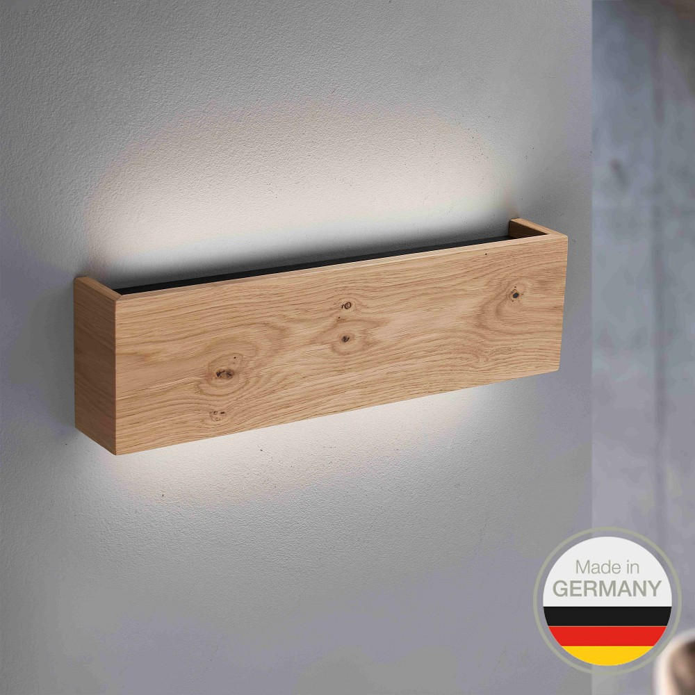 LED-WANDLEUCHTE 654   - Wildeiche, Natur, Holz (15/48/10cm) - Ambiente