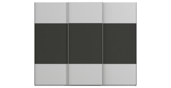 SCHWEBETÜRENSCHRANK 271/223/68 cm 3-türig Graphitfarben, Grau  - Alufarben/Graphitfarben, KONVENTIONELL, Holzwerkstoff/Metall (271/223/68cm) - Novel