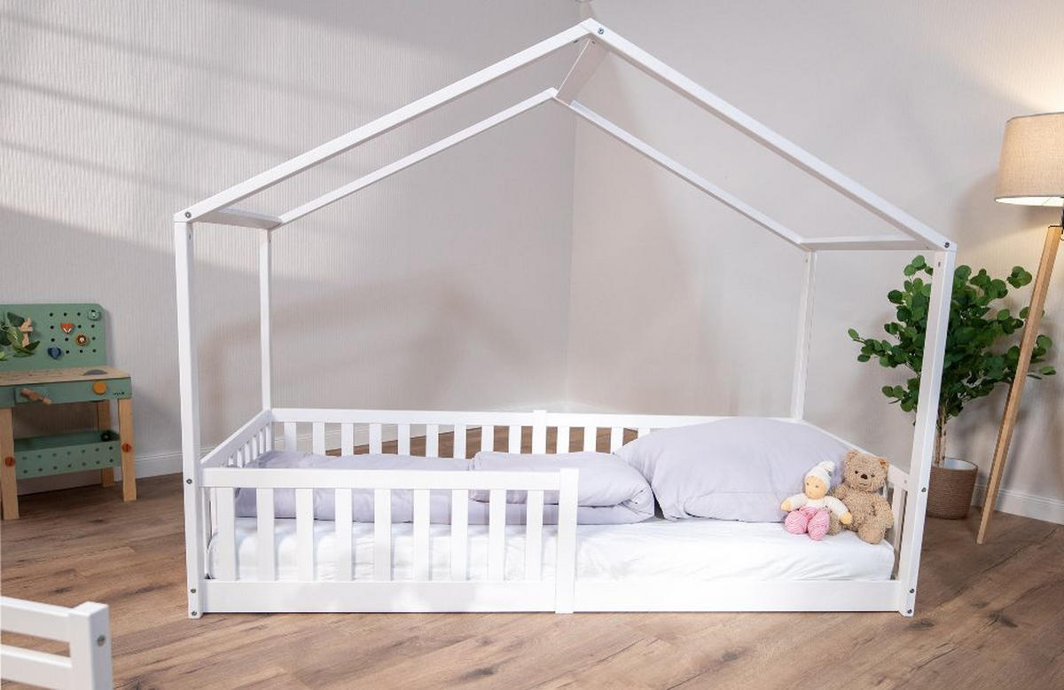 HAUSBETT  - Weiß, Basics, Holz (90/200cm) - tiSsi